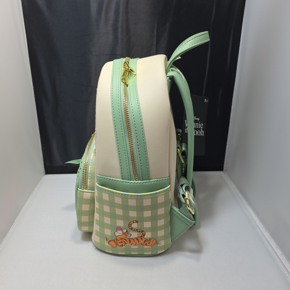 Loungefly Disney Winnie the Pooh Floral Gingham Mini Backpack NWT - Picture 2 of 6